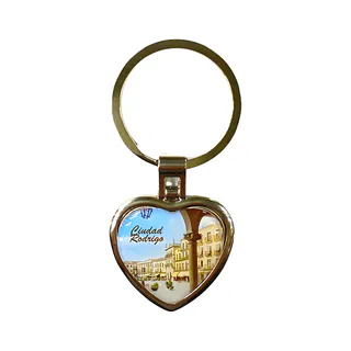 LLAVERO METAL CORAZÓN CAJITA INDIVIDUAL