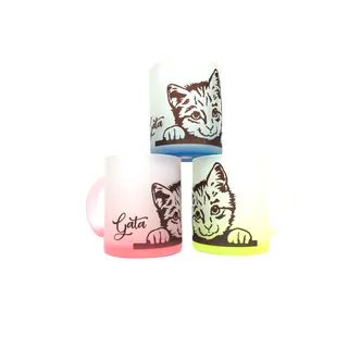 TAZA CRISTAL ESMERILADA 350 ML