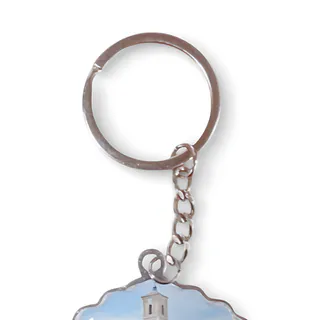 LLAVERO METAL FORMA CONCHA GRAB. 1 CARA
