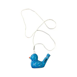 SILBATO PORCELANA CON CINTA DE COLGAR