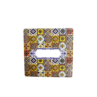 IMÁN CERÁMICA ESTAMPADO VINTAGE CON RELIEVE REDOND