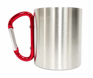 TAZA METAL CON ASA MOSQUETÓN