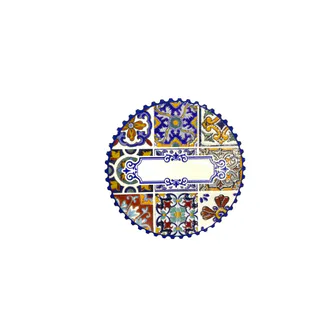 IMÁN CERÁMICA ESTAMPADO VINTAGE CON RELIEVE CUADR