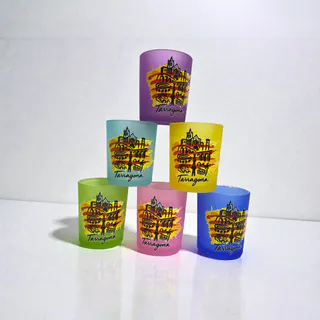 VASO CHUPITO ESMERILADO COLORES 8CL