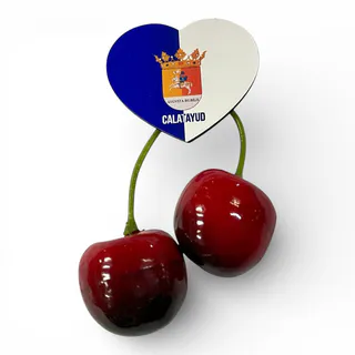 IMÁN CEREZA DOBLE CON CORAZÓN