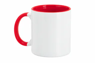TAZA CERÁMICA ASA/BORDE A COLOR 350 ML