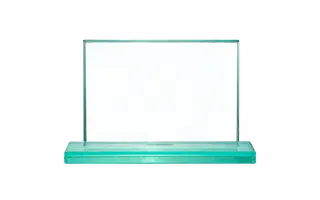 PLACA DECORATIVA CRISTAL BASE HORIZONTAL