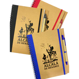 LIBRETA GRANDE Y BOLÍGRAFO