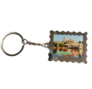 LLAVERO METAL RECTANGULAR, BORDE ONDAS