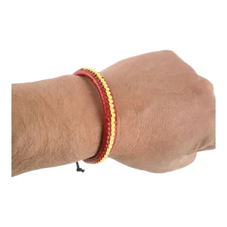 PULSERA ESPAÑA TRENZADA CON BROCHE