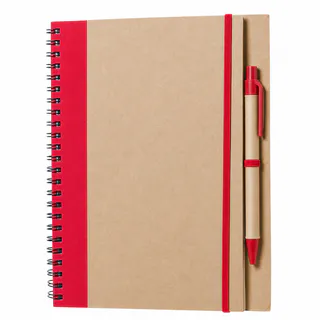 LIBRETA GRANDE Y BOLÍGRAFO