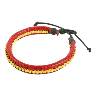 PULSERA ESPAÑA TRENZADA CON BROCHE