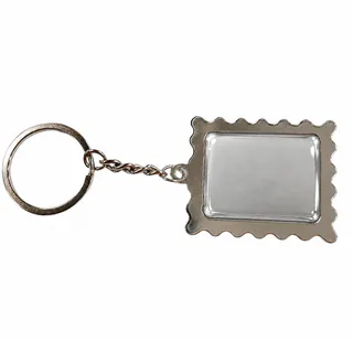 LLAVERO METAL RECTANGULAR, BORDE ONDAS