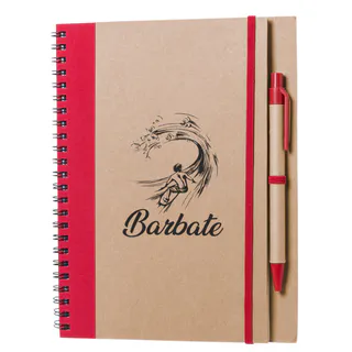 LIBRETA GRANDE Y BOLÍGRAFO