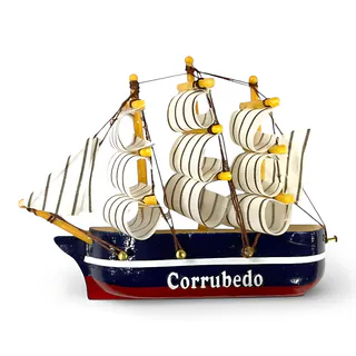 IMÁN BARCO DE MADERA / TELA