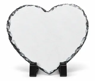 PIZARRA NATURAL FORMA CORAZÓN SATINADO 15X15 CM