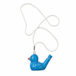 SILBATO PORCELANA CON CINTA DE COLGAR