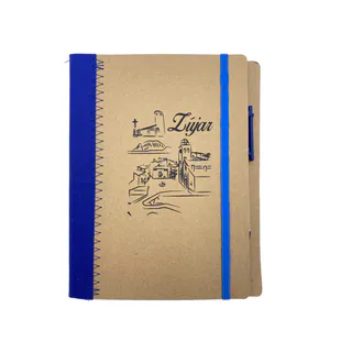 LIBRETA GRANDE Y BOLÍGRAFO