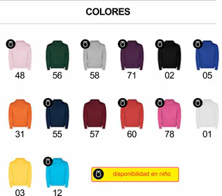 SUDADERA CLASICA ROLY CON GORRO NIÑO