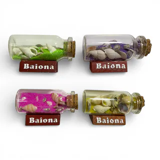 IMÁN BOTE CRISTAL + BASE MADERA