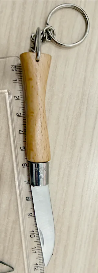 NAVAJA MADERA Y ACERO CON LLAVERO "EL OLIVO" S