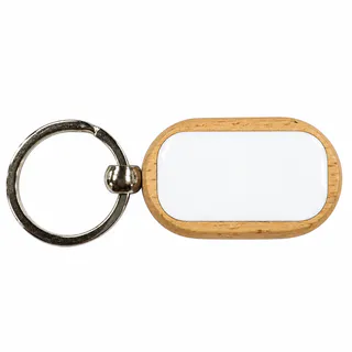 LLAVERO ELEGANCE MADERA OVALADO