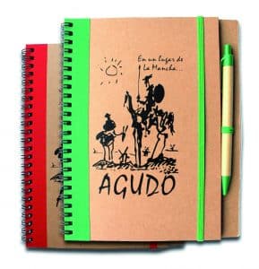 Libreta grabada a una tinta con boli