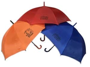 Paraguas grabado a una tinta en colores surtidos