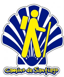 Camiseta técnica blanca con impresión a todo color camino de santiago