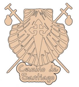 IMÁN DE MADERA PIROGRABADO DEL CAMINO DE SANTIAGO